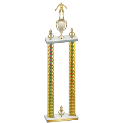 Double Gold Carbon Fiber Victory Wrestling Trophy