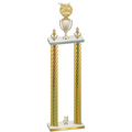 Double Gold Carbon Fiber Year Bowling Trophy