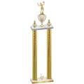 Double Gold Carbon Fiber Second Place Volleyball Trophy