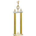 Double Gold Carbon Fiber Third Place Tennis Trophy