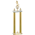 Double Gold Carbon Fiber First Place Football Trophy