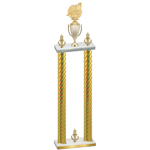 Double Gold Carbon Fiber Victory Swimming Trophy