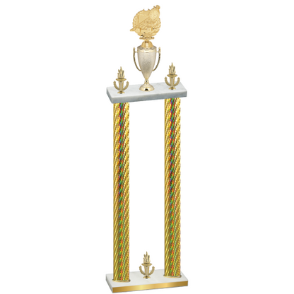 Double Gold Carbon Fiber Victory Swimming Trophy