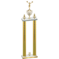 Double Gold Carbon Fiber Year Cheerleading Trophy