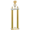 Double Gold Carbon Fiber First Place Cheerleading Trophy