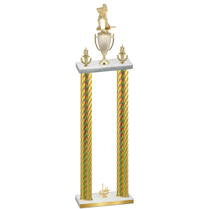 Double Gold Carbon Fiber First Place Hockey Trophy