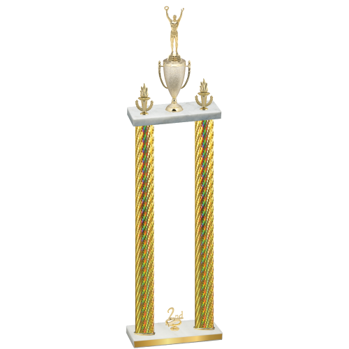 Double Gold Carbon Fiber Second Place Victory Trophy