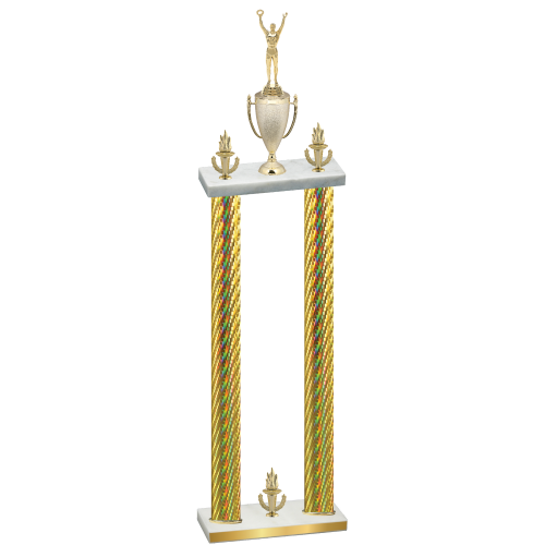 Double Gold Carbon Fiber Victory Victory Trophy