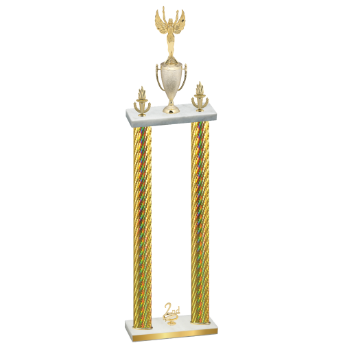 Double Gold Carbon Fiber Second Place Victory Trophy