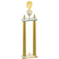 Double Gold Carbon Fiber Fourth Place Pickleball Trophy