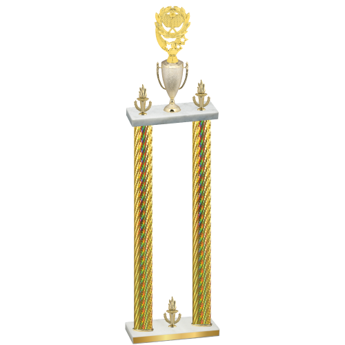 Double Gold Carbon Fiber Victory Pickleball Trophy