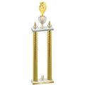 Double Gold Carbon Fiber Year Pickleball Trophy