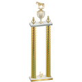 Double Gold Carbon Fiber Third Place Horses Trophy