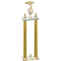 Double Gold Carbon Fiber Year Cars Trophy