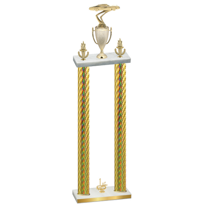 Double Gold Carbon Fiber First Place Cars Trophy