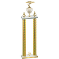 Double Gold Carbon Fiber Fourth Place Cars Trophy