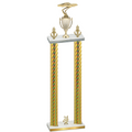 Double Gold Carbon Fiber Year Cars Trophy