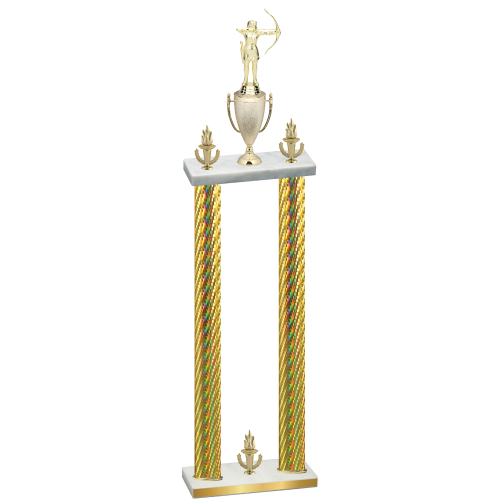 Double Gold Carbon Fiber Victory Archery Trophy