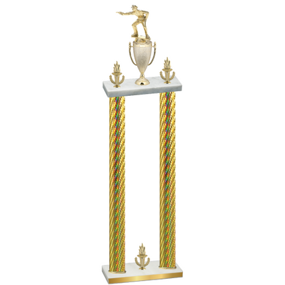 Double Gold Carbon Fiber Victory Shooter Trophy