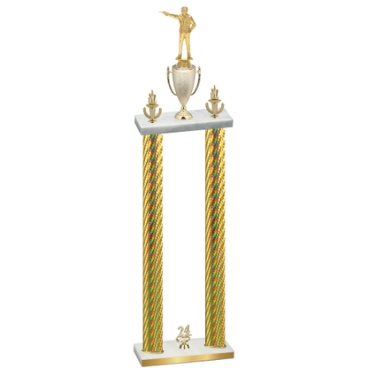 Double Gold Carbon Fiber Year Shooter Trophy