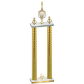 Double Gold Carbon Fiber Second Place Chess Trophy