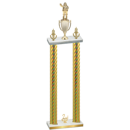 Double Gold Carbon Fiber Second Place Holiday Trophy