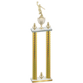 Double Gold Carbon Fiber Victory Basketball Trophy