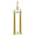 Double Gold Carbon Fiber Year Majorette Trophy