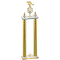 Double Gold Carbon Fiber First Place Fishing Trophy