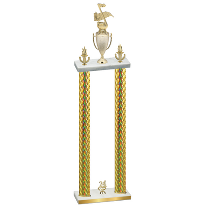 Double Gold Carbon Fiber Year Music Trophy