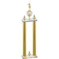 Double Gold Carbon Fiber Victory Golf Trophy