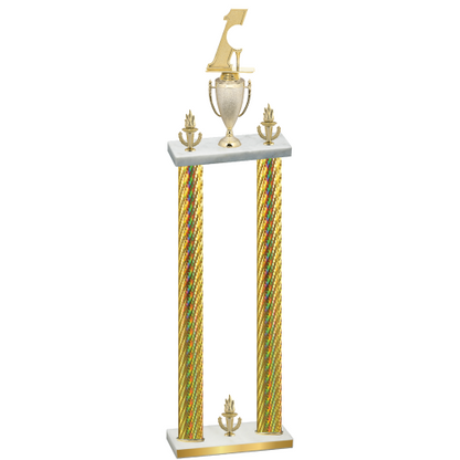 Double Gold Carbon Fiber Victory Golf Trophy