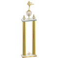 Double Gold Carbon Fiber First Place Karate Trophy