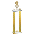 Double Gold Carbon Fiber First Place Baseball Trophy
