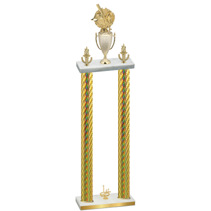 Double Gold Carbon Fiber First Place Baseball Trophy