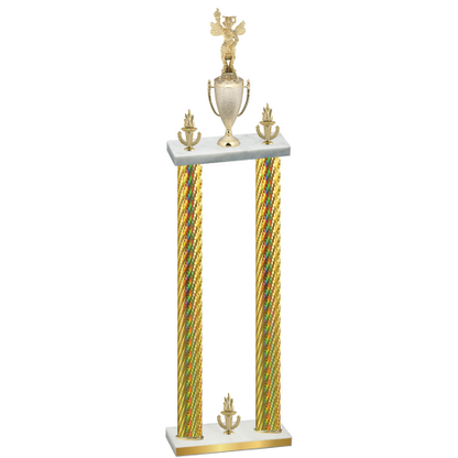 Double Gold Carbon Fiber Victory Academics Trophy