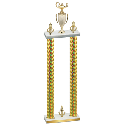 Double Gold Carbon Fiber Victory Academics Trophy