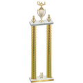 Double Gold Carbon Fiber Year Academics Trophy