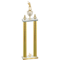 Double Gold Carbon Fiber Fourth Place Baseball Trophy