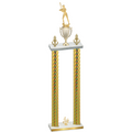 Double Gold Carbon Fiber Fourth Place Softball Trophy