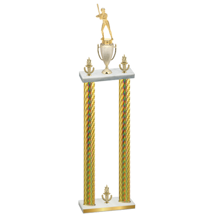 Double Gold Carbon Fiber Victory Softball Trophy
