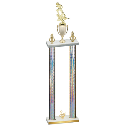 Double Silver Glacier Second Place Football Trophy