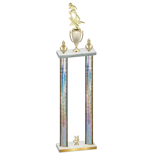 Double Silver Glacier Year Football Trophy