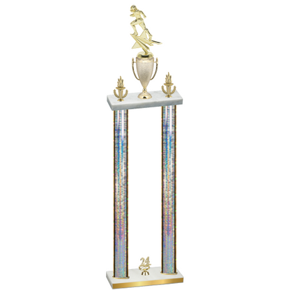 Double Silver Glacier Year Football Trophy