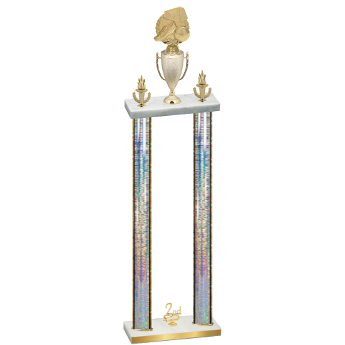 Double Silver Glacier Second Place Soccer Trophy