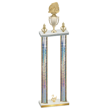 Double Silver Glacier Second Place Soccer Trophy