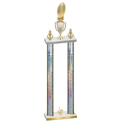 Double Silver Glacier First Place Football Trophy