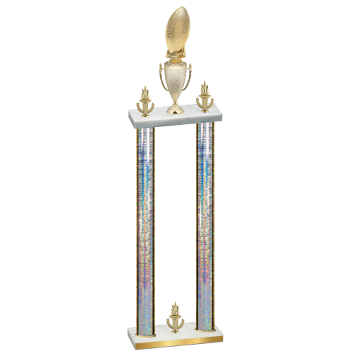 Double Silver Glacier Victory Football Trophy