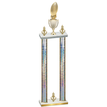 Double Silver Glacier Victory Football Trophy