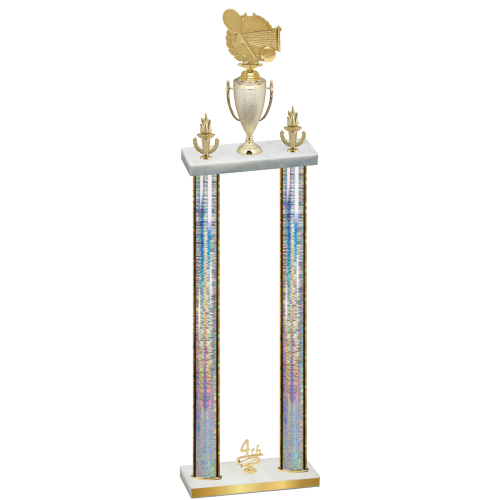 Double Silver Glacier Fourth Place Tennis Trophy